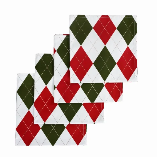 Argyle Dinner Napkins (4)