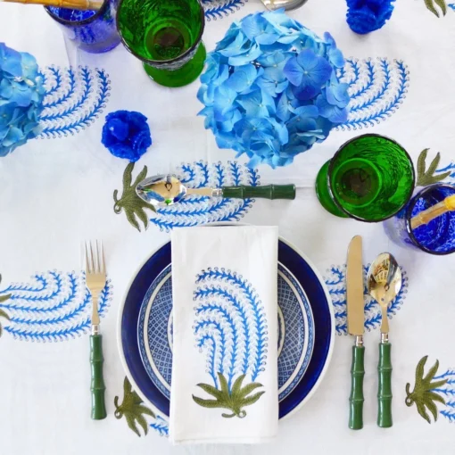Blue Buteh Napkins (4)
