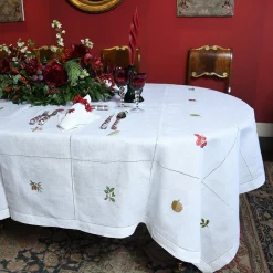Botanical Christmas Tablecloth
