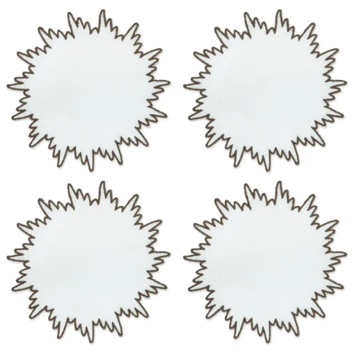 Brown Sunburst Cocktail Napkins (4)