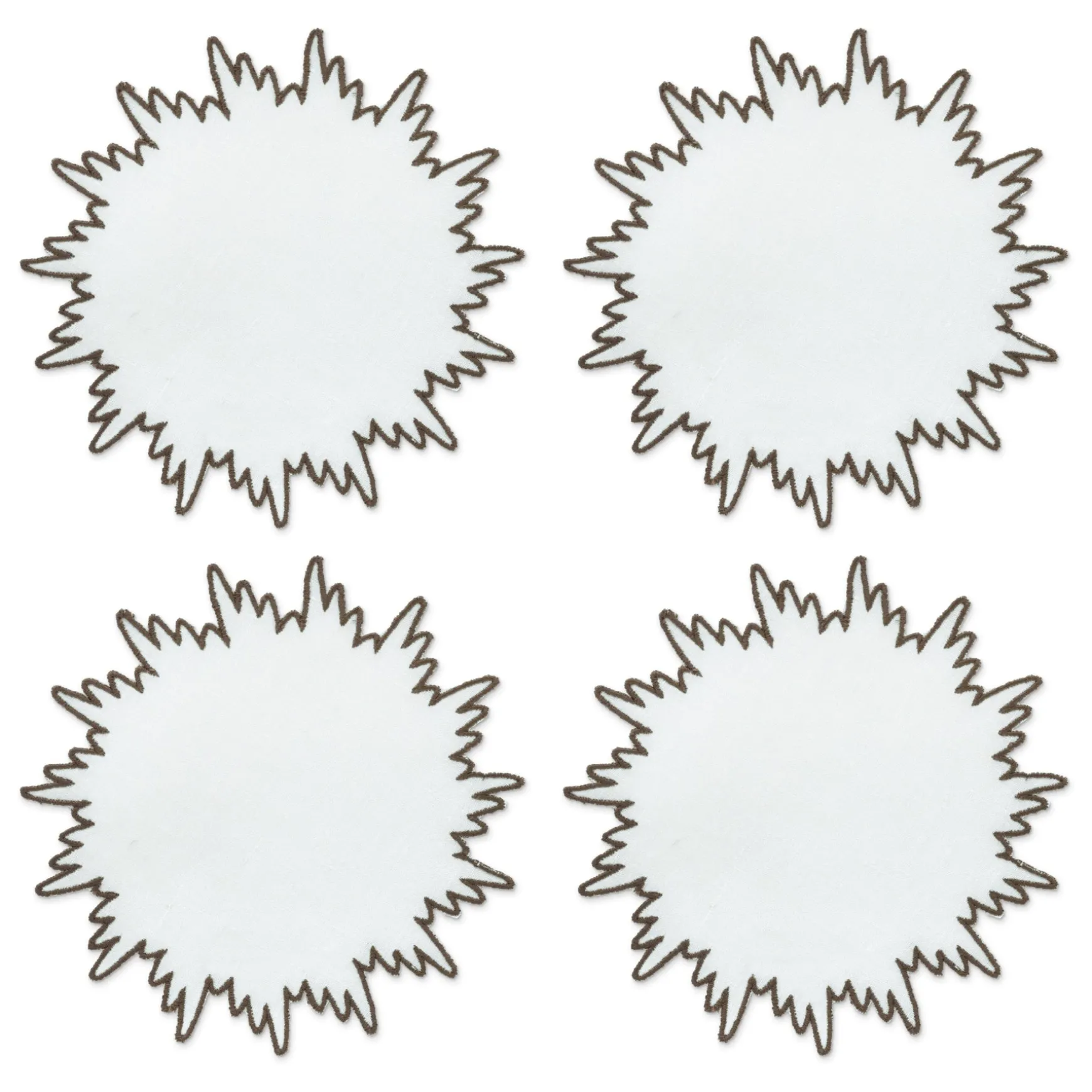 Brown Sunburst Cocktail Napkins (4)