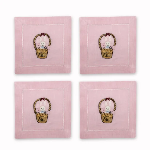 Bunny Basket Cocktail Napkins (4)