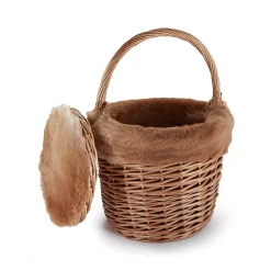 Camel Shearling Basket