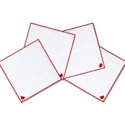 Card Heart Cocktail Napkins (4)