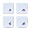 Flag Heart Cocktail Napkins (4)