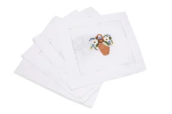 Flower Basket Cocktail Napkins (4)