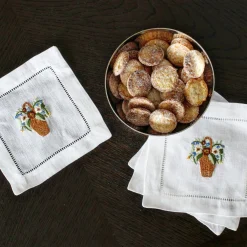 Flower Basket Cocktail Napkins (4)
