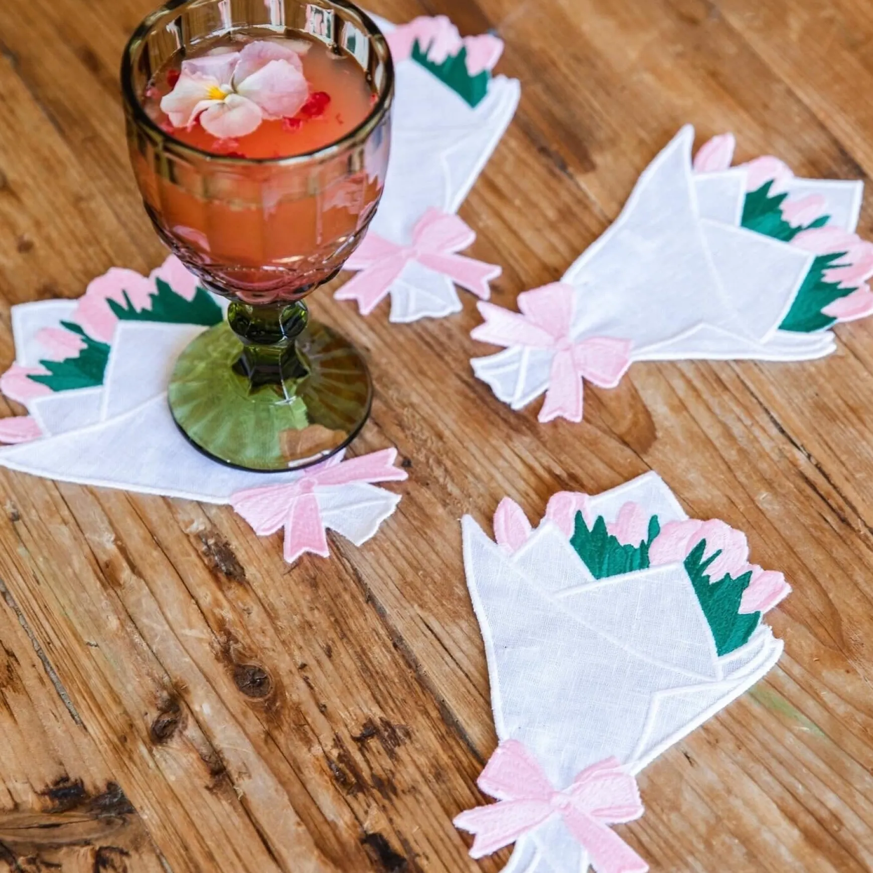 Flower Bouquet Cocktail Napkins (4)