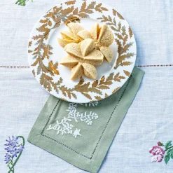 Gold Leaves Salad Plate