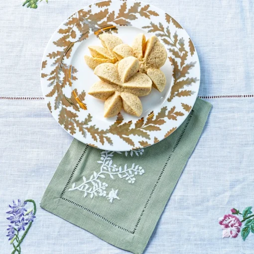 Gold Leaves Salad Plate