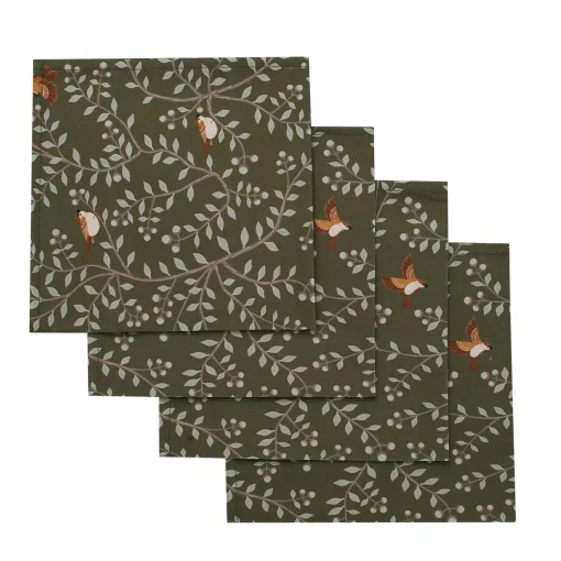 Green Branch Napkins (4)