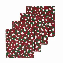Holiday Marble Dinner Napkins (4)