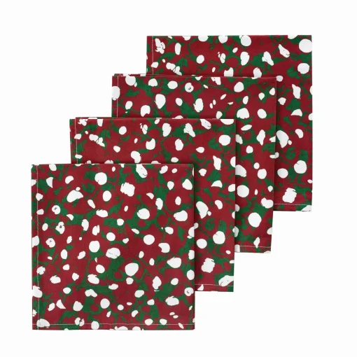 Holiday Marble Dinner Napkins (4)