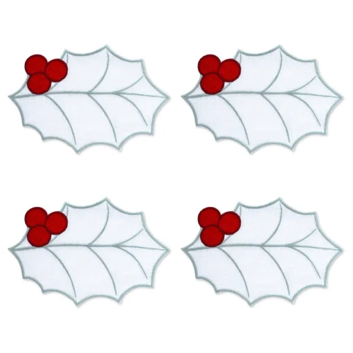 Holly Leaf Cocktail Napkins (4)