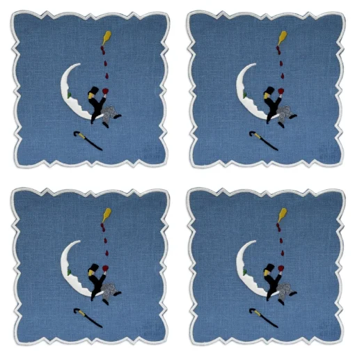 Man on the Moon Cocktail Napkins (4)
