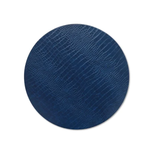 Navy Circle Embossed Placemat