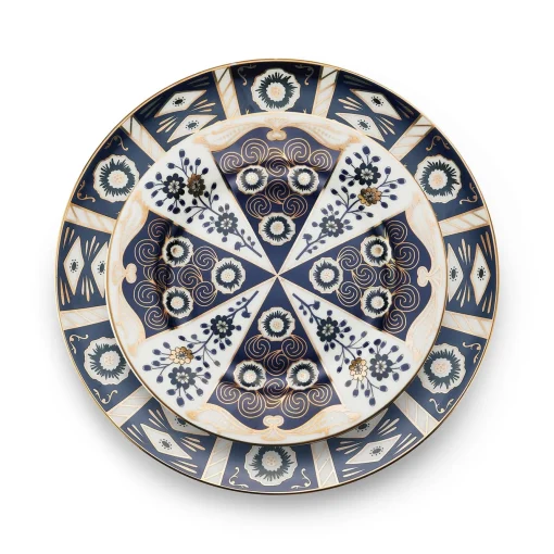 Navy Imari Dinner Plate