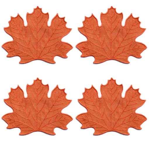 Orange Leaf Cocktail Napkins (4)