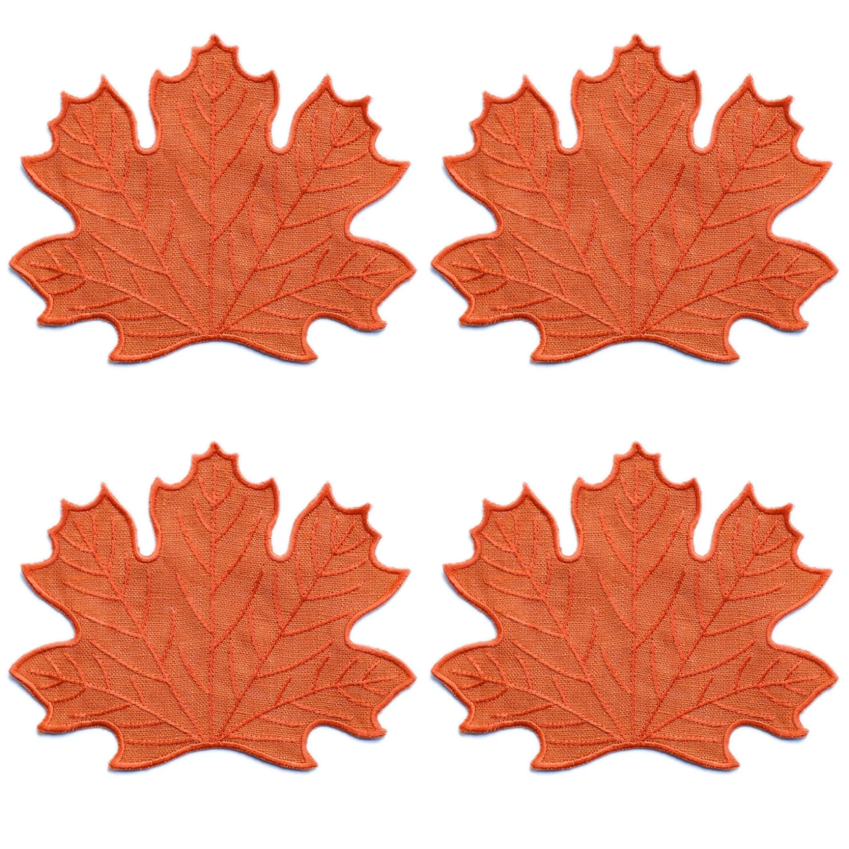 Orange Leaf Cocktail Napkins (4)