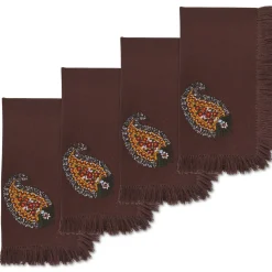 Paisley Leaf Dinner Napkins (4)