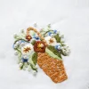 Pearl Flower Basket Dinner Napkins (4)