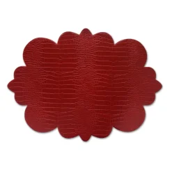 Red Curly Embossed Placemat
