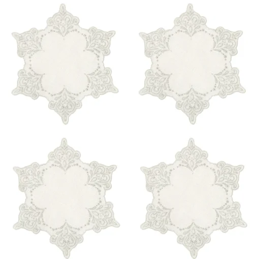 Snowflake Cocktail Napkins (4)