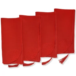 Tassel Fan Dinner Napkins (4)