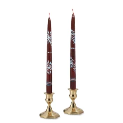 Turquoise Charm Painted Tapers (2)