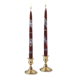 Turquoise Charm Painted Tapers (2)