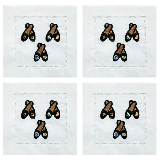 Tuxedo Slipper Cocktail Napkins (4)