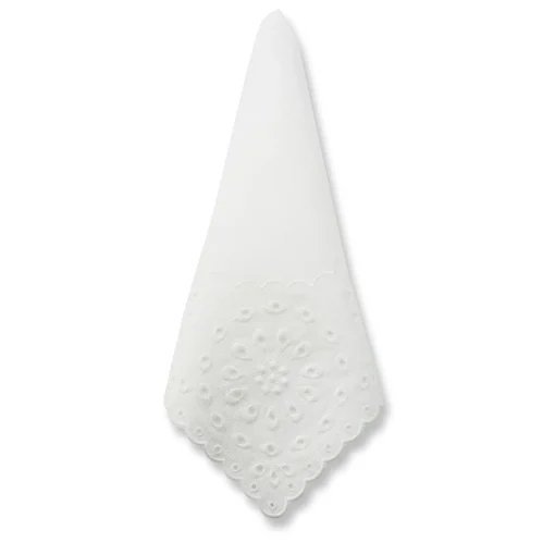 White Eyelet Dinner Napkins (4)