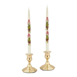 White Painted Tulip Tapers (2)
