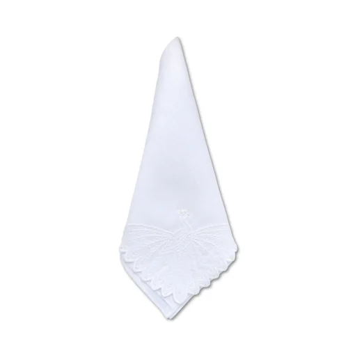 White Peacock Dinner Napkins (4)