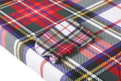 White Plaid Tablecloth