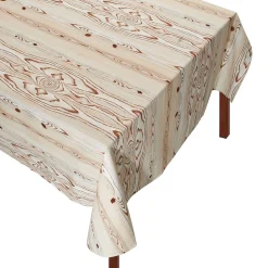 White Wood Tablecloth