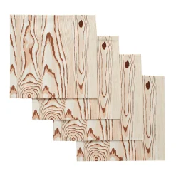 White Woodcut Napkins (4)
