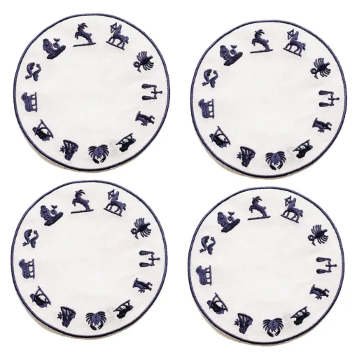 Zodiac Wheel Cocktail Napkins (4)